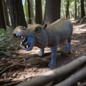 Greenbrier Realistic Animal Toy Hippopotamus Small Safari Animals Figure Hippo